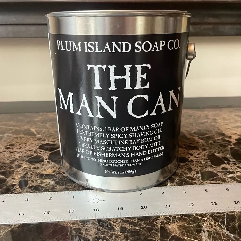 Plum Island Soap Co “The Man Can” Gift Set NEW Men’s Grooming Kit Paint Can